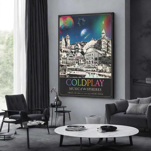 coldplay concert tour music of the spheres july 07 08 11 12 2025 toronto rogers stadium tonight in toronto setlist canvas poster 1