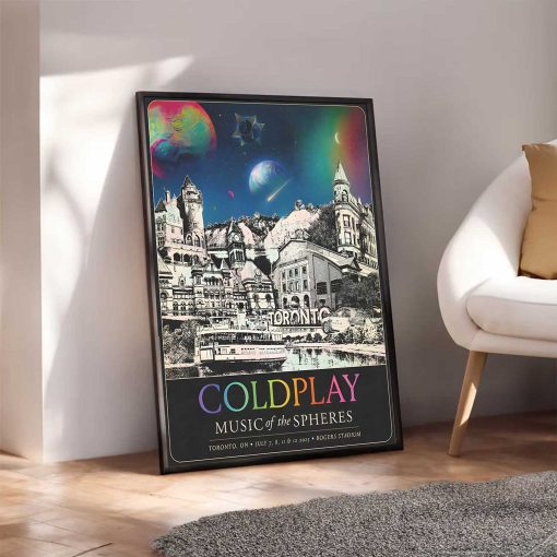 coldplay concert tour music of the spheres july 07 08 11 12 2025 toronto rogers stadium tonight in toronto setlist canvas poster 3