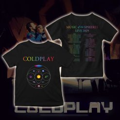 coldplay music of the spheres kids concert tee 2025 black universe artwork cities dates tonight in 2025 kid shirt