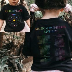 coldplay music of the spheres kids concert tee 2025 black universe artwork cities dates tonight in 2025 kid shirt 3