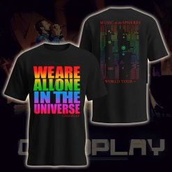 coldplay music of the spheres tour unisex t shirt 2025 we are all one in the universe concert tee world tour cities dates