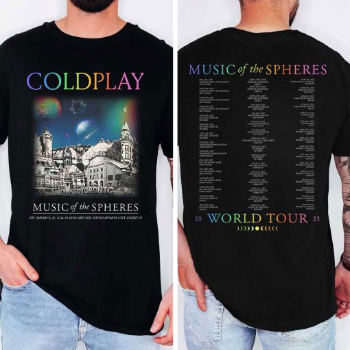 coldplay music of the spheres tour unisex t shirt january 09111314 2025 tonight in abu dhabi concert tee zayed sports city stadium 4