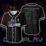 coldplay music of the spheres world tour baseball jersey 2025 band photo cities dates limited edition