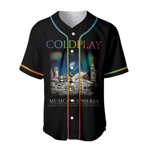 coldplay music of the spheres world tour baseball jersey january 09 11 13 14 2025 tonight in abu dhabi concert zayed sports city stadium 1