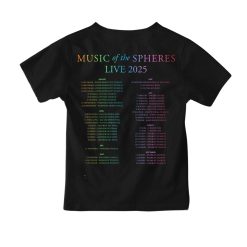 maglietta vintage coldplay music of the spheres kids concert tee 2025 band photo cities dates tonight in 2025 kid shirt 2