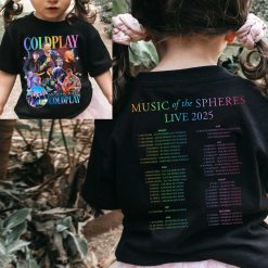 maglietta vintage coldplay music of the spheres kids concert tee 2025 band photo cities dates tonight in 2025 kid shirt 3