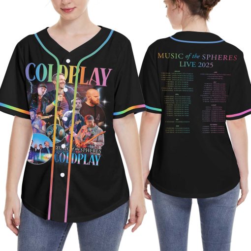 maglietta vintage coldplay music of the spheres world tour baseball jersey 2025 band photo cities dates tonight in 2025 limited edition 3