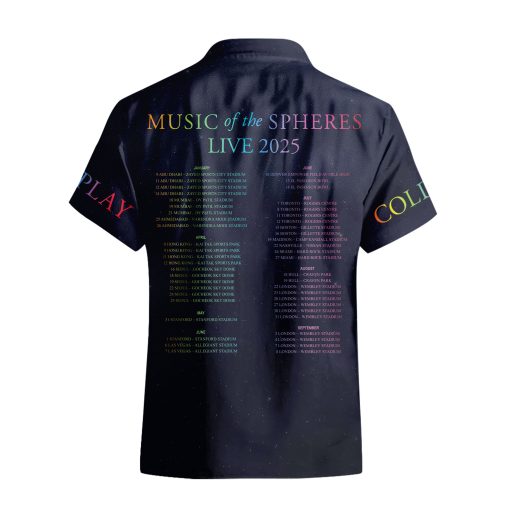 maglietta vintage coldplay music of the spheres world tour hawaiian shirt 2025 band photo cities dates tonight in 2025 premium aloha shirt 2