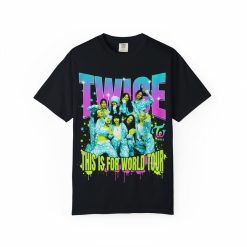 Official Twice This Is For World Tour Black K Pop Graphic T Shirt For Once Fans - Thundermerch.com