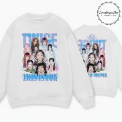 Twice K Pop Group Graphic Crewneck Sweatshirt Once Fan Merch Pullover Apparel - Thundermerch.com