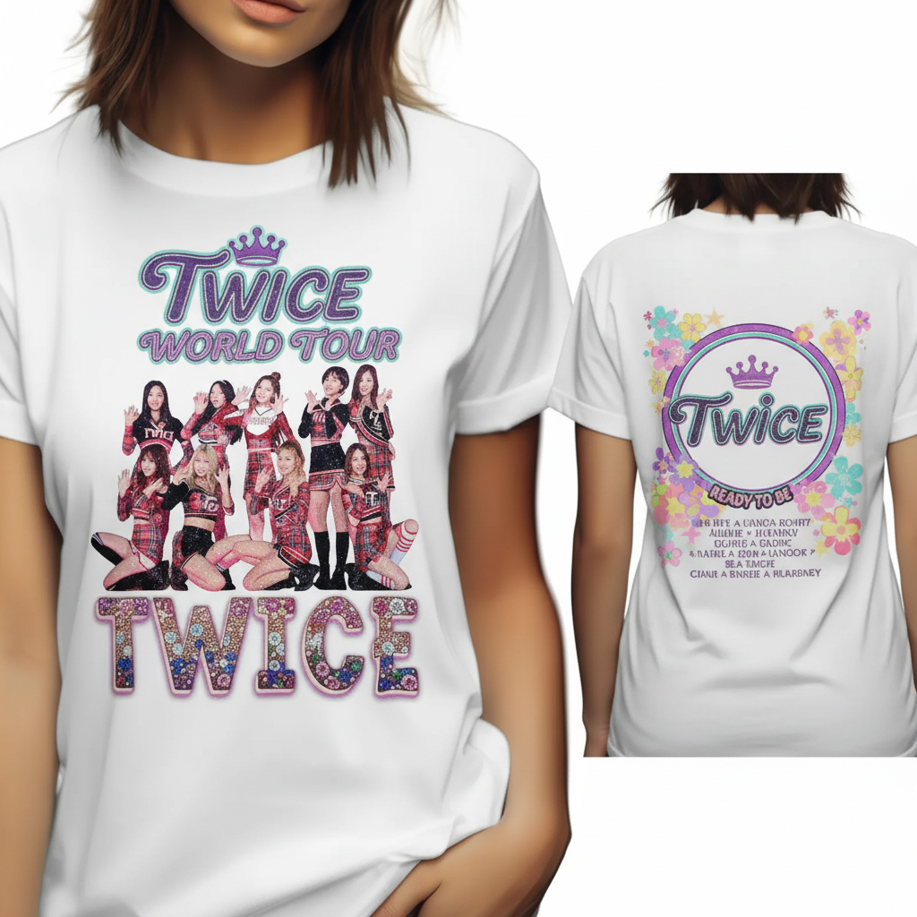 Twice World Tour K Pop T Shirt Official Once Fan Merchandise - Thundermerch.com