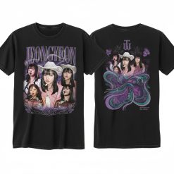 Vintage Jeongyeon K Pop Idol Graphic Tee Twice Fan Apparel Washed Black Cotton Shirt - Thundermerch.com